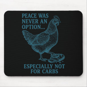 Tapis De Souris Mème de poulet vintage sarcasme régime pauvre en g