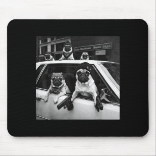 Tapis De Souris Mème de pug drôle gangster de pug style de rue 