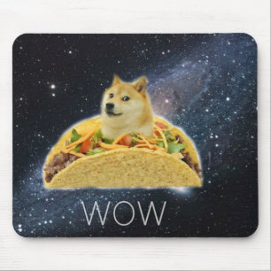 Tapis De Souris meme de taco de l'espace de doge