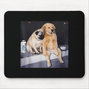 Tapis De Souris Mème drôle de chien qui fume pug mème retriever do