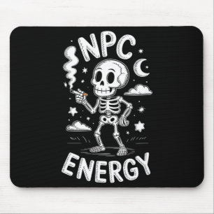 Tapis De Souris Mème drôle de squelette d'énergie Npc