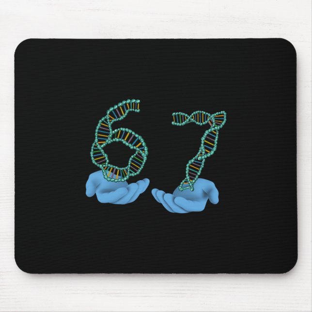 Tapis De Souris Mème drôle numéro 67 Réplication ADN Science moléc (Devant)