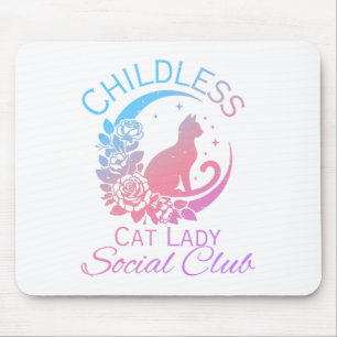 Tapis De Souris Mème du club social des dames chats sans enfants K
