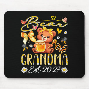 Tapis De Souris Mémé Est 2027 Nœud Papillon Floral Fête Des Mères 