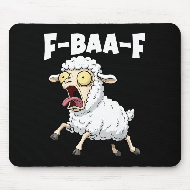 Tapis De Souris Meme F-baa-f – Graphique de mème drôle qui hurle  (Devant)