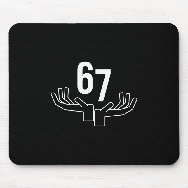 Tapis De Souris Mème geste de la main 67 Six Seven  (Devant)