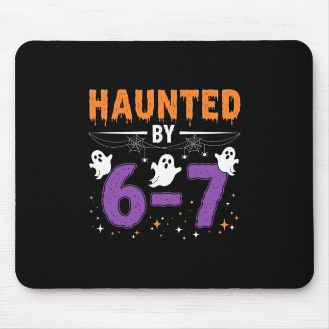 Tapis De Souris Mème Haunted 67 Numéro 67 Six Sept  (Devant)