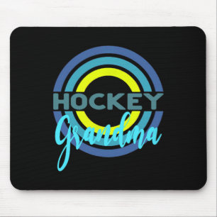 Tapis De Souris Mémé hockey avec cercles de hockey modernes 