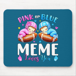 Tapis De Souris Mème rose ou bleu aime révéler le sexe du bébé foo