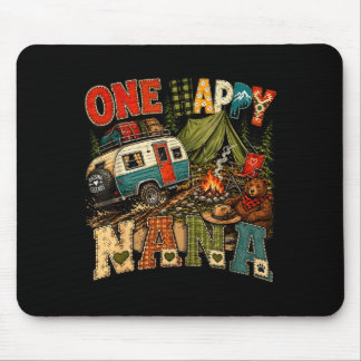 Tapis De Souris Mémé une nana heureuse campeuse de camping