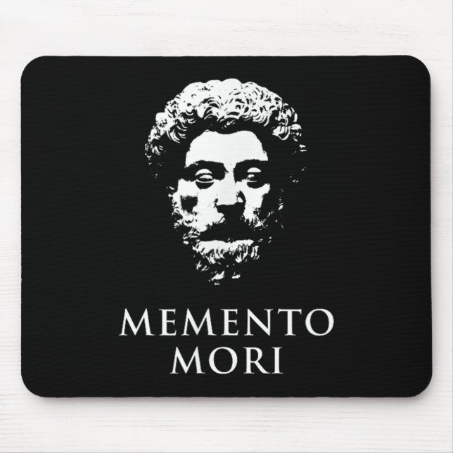 Tapis De Souris Memento Mori Avec Marcus Aurelius Head (Devant)