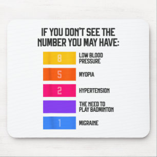 Tapis De Souris Mèmes Badminton Amusants Et Humoristiques Navette 