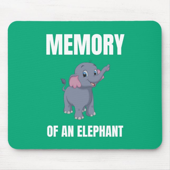 Tapis De Souris Mémoire d'un modèle alternatif Elephant (Devant)