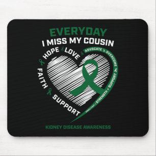 Tapis De Souris Mémoire Mlle Mon Cousin Maladie du rein Sensibilis