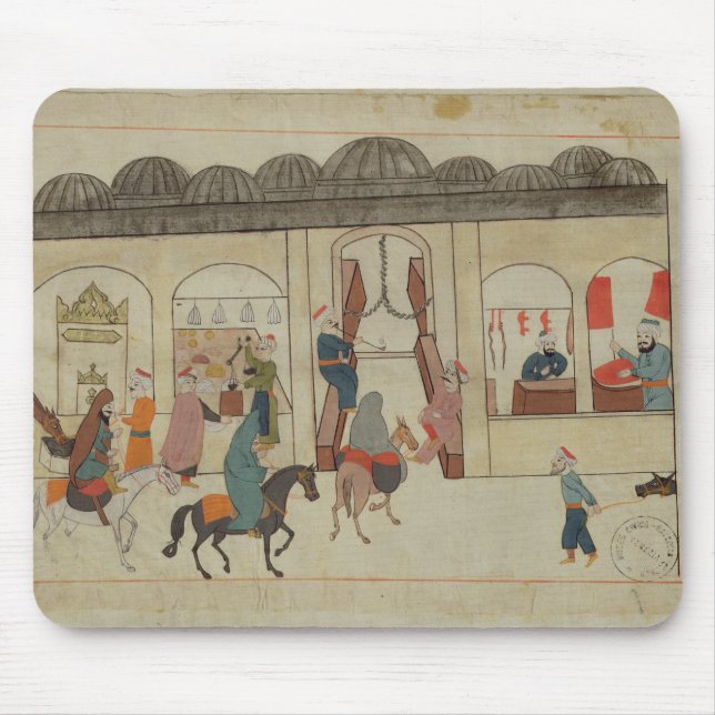 Tapis De Souris Memorie Turchesche dépeignant le marché dedans (Devant)