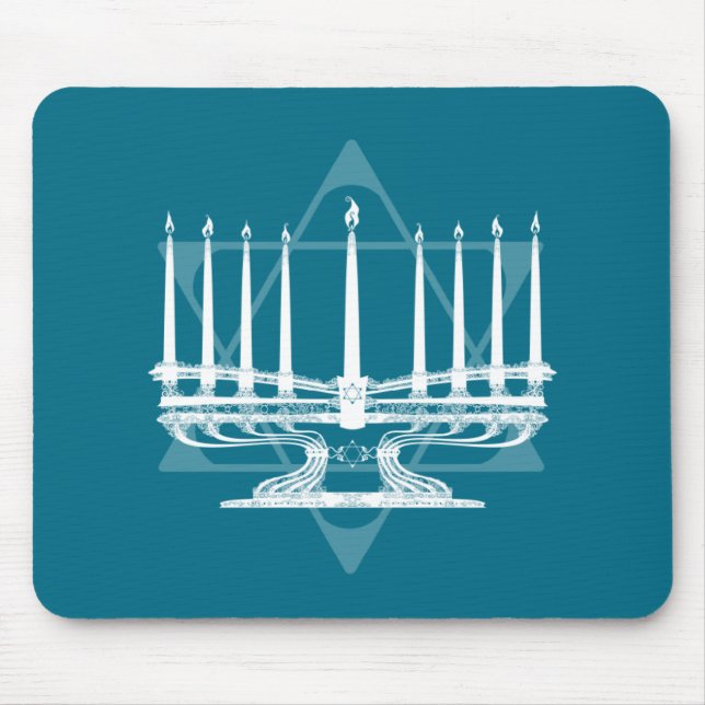 Tapis De Souris Menorah et étoile IV (Devant)