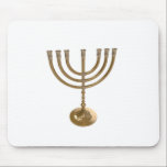 Tapis De Souris menorah or<br><div class="desc">Menora,  channukah,  or métallique,  hannukah,  hébreu,  fêtes,  juif,  juif,  judaïsme,  menorah,  chanouka,  hannuka,  channuka,  christmukah,  christmukah,  judaïa rabbin</div>