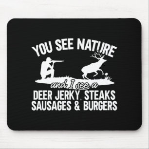 Tapis De Souris Mens Deer Hunter Vous Voyez Nature Amusant Deer Hu