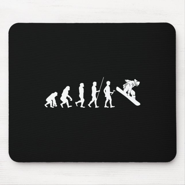 Tapis De Souris Mens Evolution Snowboard Cadeau Snowboard Boa cade (Devant)