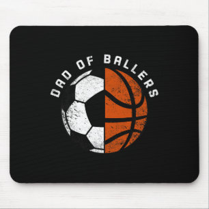 Tapis De Souris Mens Papa Of Byllers Fun Soccer Bysketbyll Papa