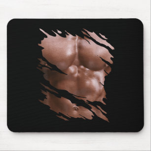 Tapis De Souris Mens Poitrine Six Pack I Muscles Bodybuilder I Fak