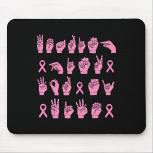 Tapis De Souris Mens Portant Du Rose Pour Ma Femme Langue Des Sign