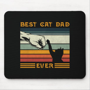 Tapis De Souris Mens Vintage Meilleur Chat Papa Jamais Bump Amoure