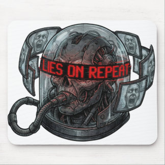 Tapis De Souris Mensonges en boucle – Propagande dystopique Brainw