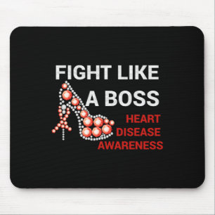 Tapis De Souris Mental Health Apparel Fight Like A Boss Heart Dise