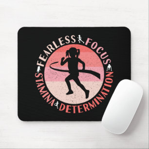 Tapis De Souris Mentalité de course pour filles - Coureuse intrépi
