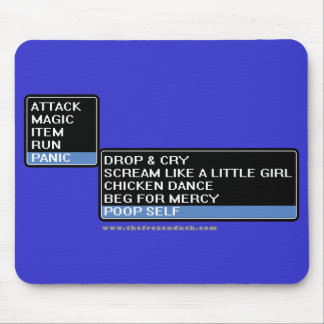 Tapis De Souris Menu de bataille de 8 bits RPG