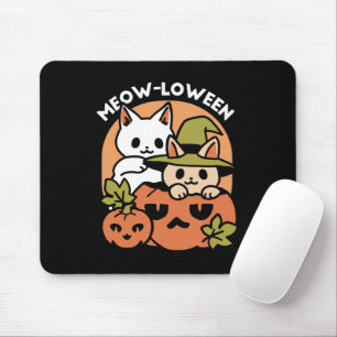 Tapis De Souris Meow-Loween - Festive Halloween Conception de chat