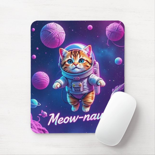 Tapis De Souris Meow-naut (Avec souris)