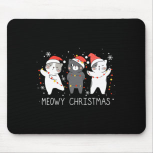 Tapis De Souris Meowa Catmas Chat Noël Cute Chats Lover Père Noël