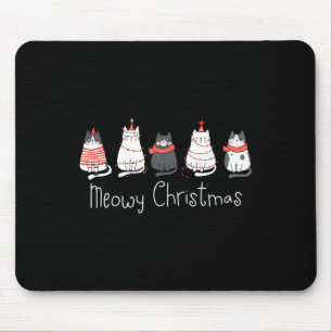 Tapis De Souris Meowa Catmas Chat Noël Cute Chats Lover Père Noël