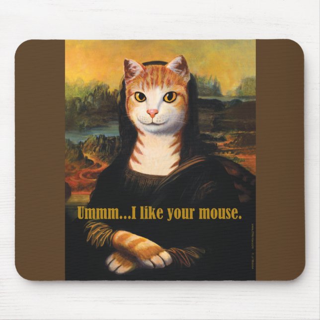 Tapis De Souris Meowna Lisa Mousepad (Devant)