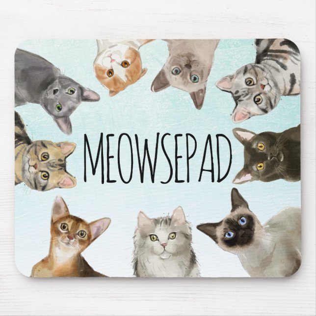 Tapis De Souris Meowsepad | Drôle Amoureux des chats (Devant)