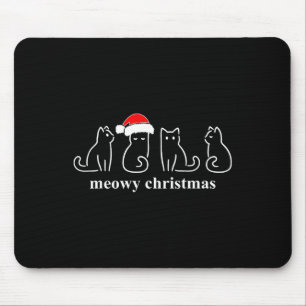 Tapis De Souris Meowy Catmas Chat Noël Mignon Chatons Chats Père N