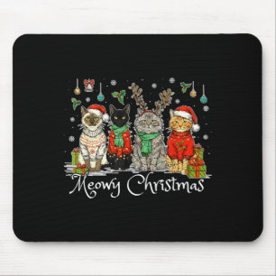 Tapis De Souris Meowy Catmas Chat Noël Mignon Chatons Chats Père N