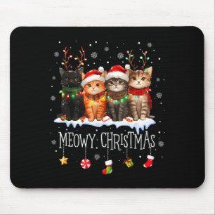 Tapis De Souris Meowy Catmas Chat Noël Mignon Chatons Chats Père N