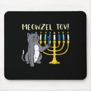 Tapis De Souris Meowzel Tov Chat Juif Drôle Hanukkah Chanukah Pjs