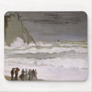 Tapis De Souris Mer agitée de Claude Monet chez Etretat, 1868-6