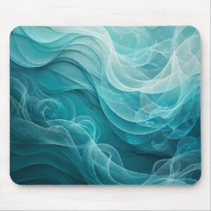 Tapis De Souris Mer Ciel Bleu Sarcelle Tourbillonnant Rêveur