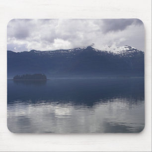 Tapis De Souris Mer d'Alaska brumeuse aux nuances de bleu