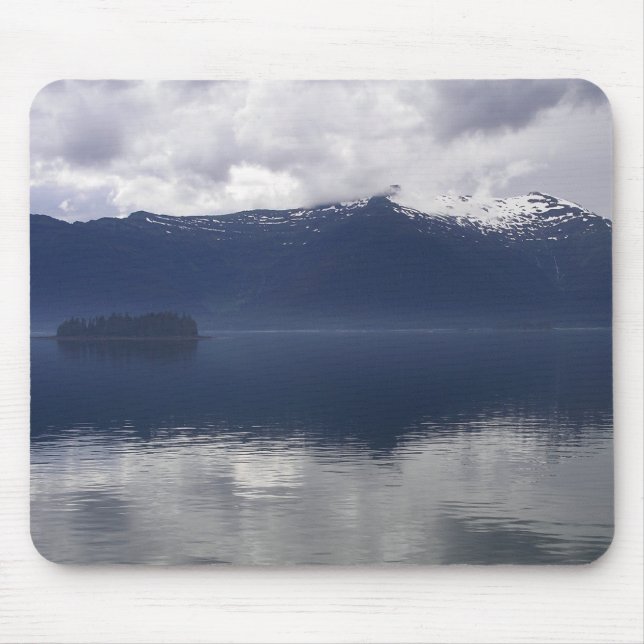 Tapis De Souris Mer d'Alaska brumeuse aux nuances de bleu (Devant)