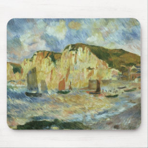 Tapis De Souris Mer et falaises de Pierre Renoir, Art Vintage