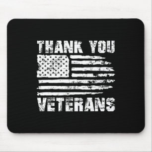 Tapis De Souris Merci Anciens Combattants Drapeau Américain Fiers