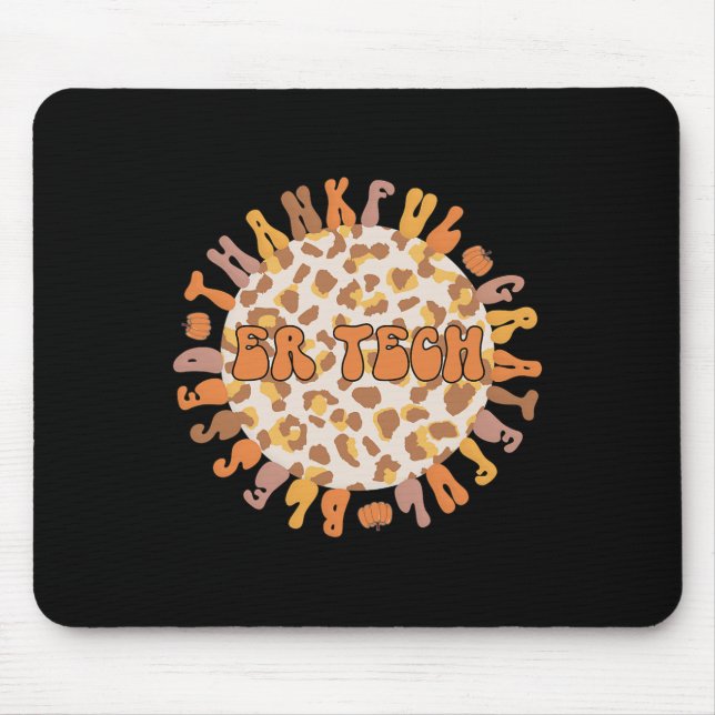 Tapis De Souris Merci ER Tech Thanksgiving Urgence Room Tech (Devant)