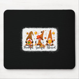 Tapis De Souris Merci Grateful Bienheureux Gnomes Automne Merci