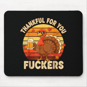 Tapis De Souris Merci pour vous Forers Thanksgiving Joyeuse dinde